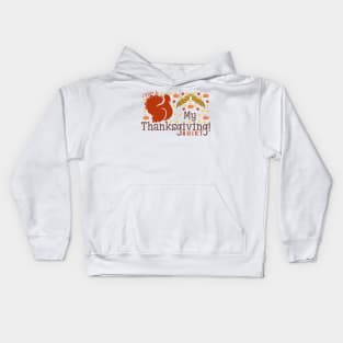 This Is My First Thanksgiving Design Kids Hoodie